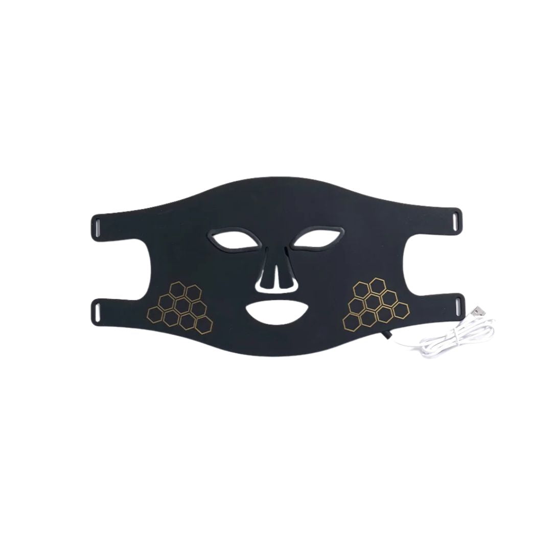 Rechargeable LED Red Light Therapy Face Mask Infrared Skincare Device for Glowing Skin White