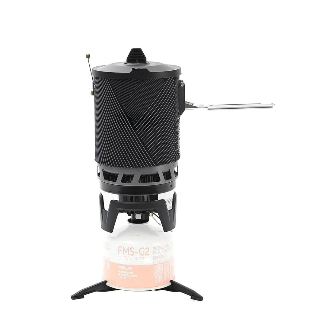 PRO Cooking System Gas Burner Piezo Ignition Camping Stove Windproof Outdoor Gas Cooker 2200W 1L Black