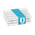 8-Pack Adjustable Drawer Organizers Clear Expandable Storage Dividers for Clothes Kitchen Utensils Dresser Organizer 28.7-50.5cm
