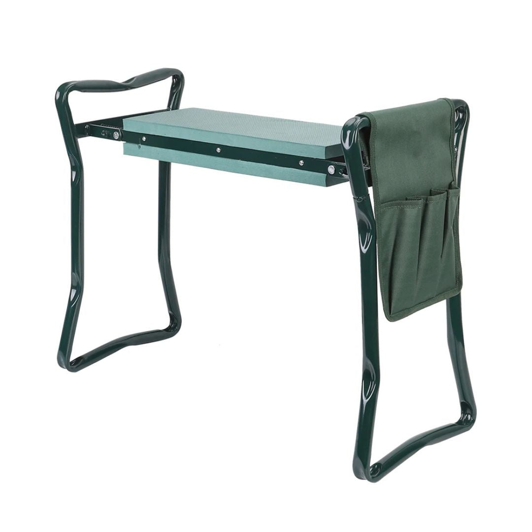 Garden Kneeler Seat Heavy Duty Folding Kneeling Stool Portable Padded Bench for Gardening Indoor Outdoor Use 150kg Load Army green 58.4x 27.9x 50.8cm