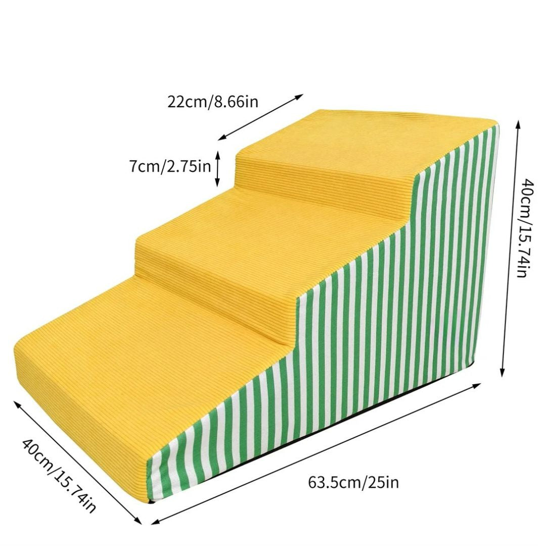 Pet Stairs High Density Foam Dog Access Ramp 3 Step 63.5x40x40cm