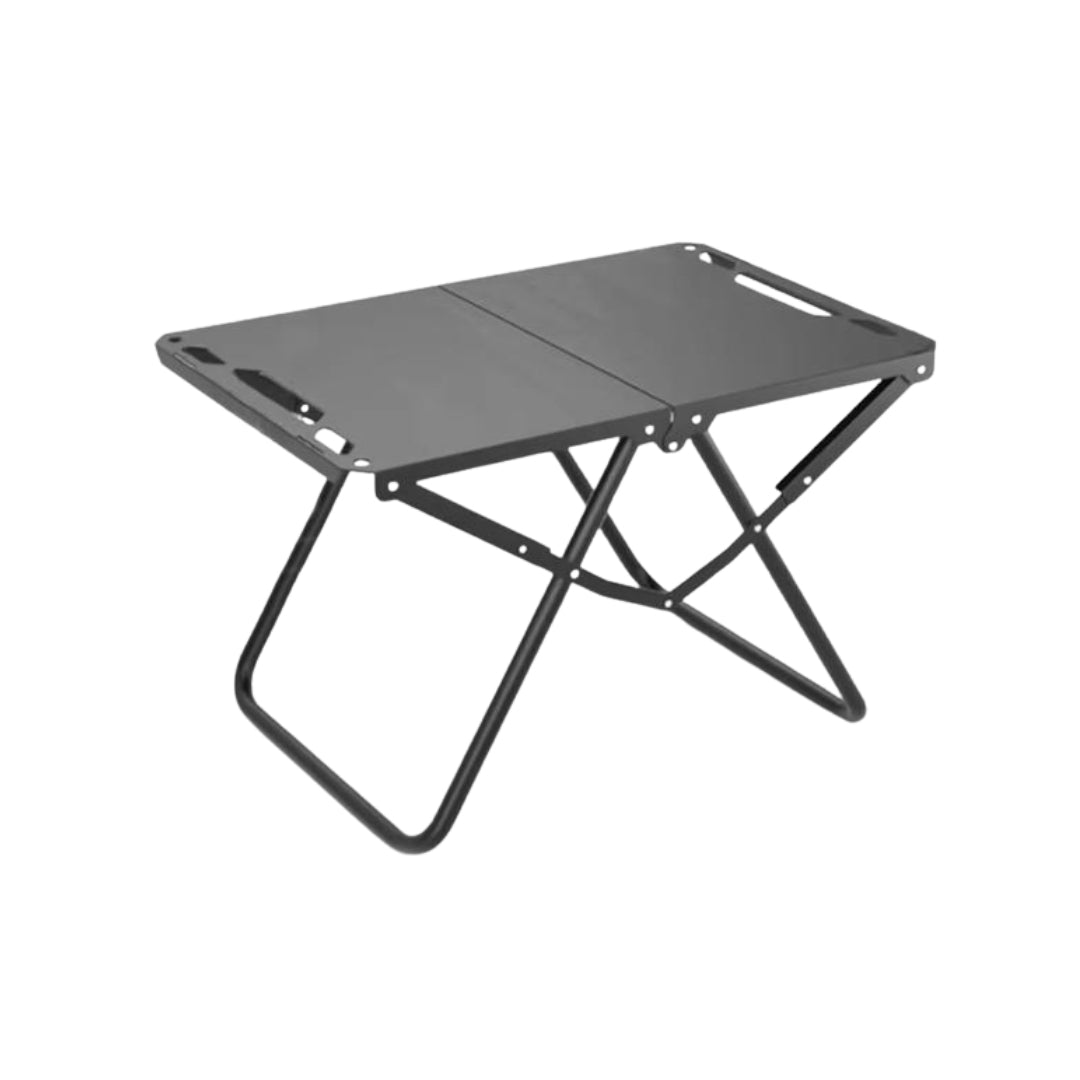 Lightweight Carbon Steel Folding Camping Table Outdoor BBQ Picnic Hiking Travel Table Multipurpose Green 58 × 36 × 40cm
