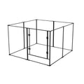 Acrylic Dog Playpen 8 Panel Clear Pet Exercise Fence Black 122x122x76.5cm
