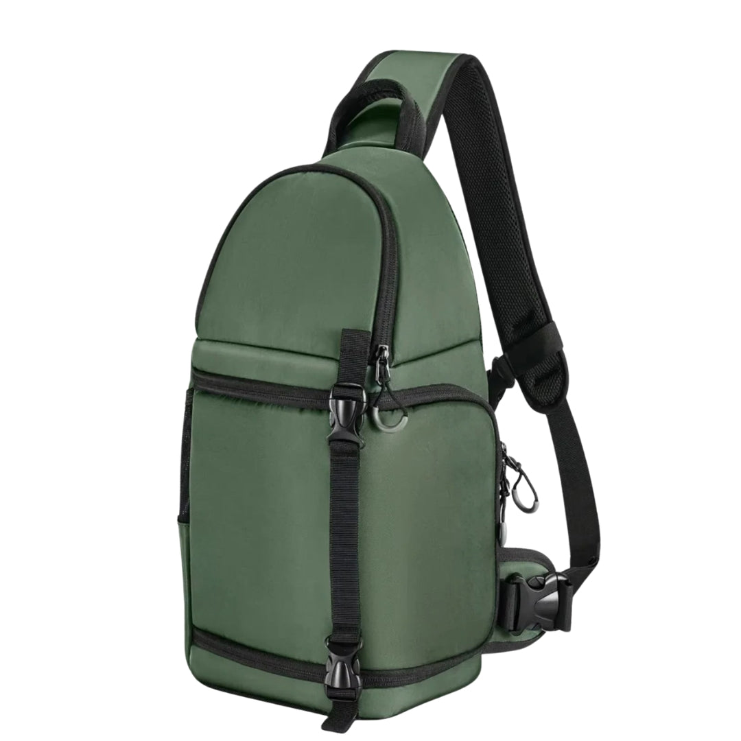 Upgraded 10L Waterproof Camera Bag Photography Backpack DSLR SLR Sling Case for Cameras Lenses Accessories Green