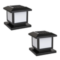 2 Pack Solar LED Outdoor Landscape Pillar Lamps Waterproof Garden Lights Classical Style Remote Control Solar Lights 20×20×18cm