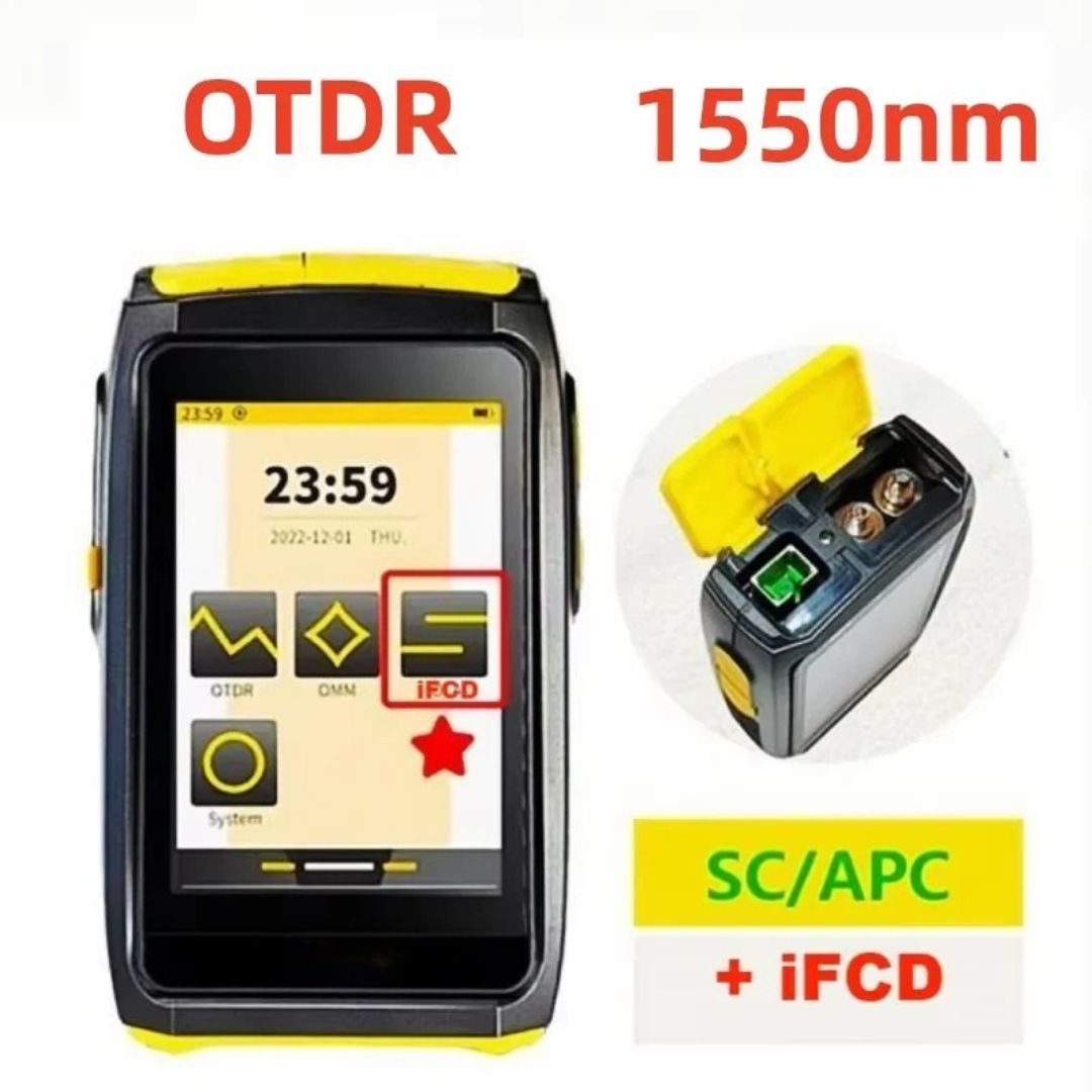 Mini OTDR Active Fiber Live Test 1550nm 20dB 80KM Fiber Reflectometer Touch Screen OPM VFL OLS Tester 11.7x7x3.3cm