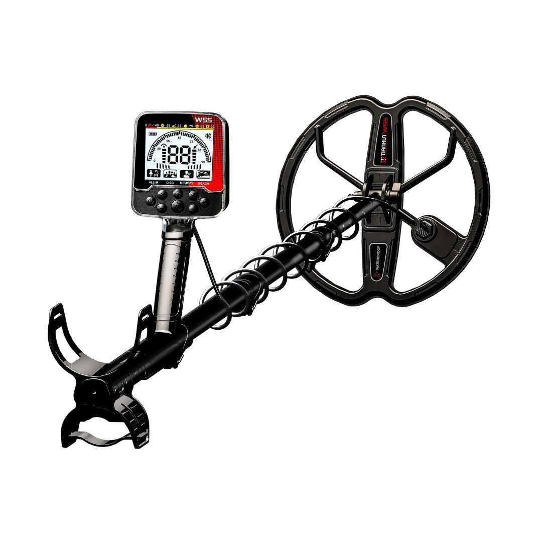 Portable Metal Detector TX-W55 Waterproof IP68 LCD Display Rechargeable 4 Detection Modes 24x6x6cm