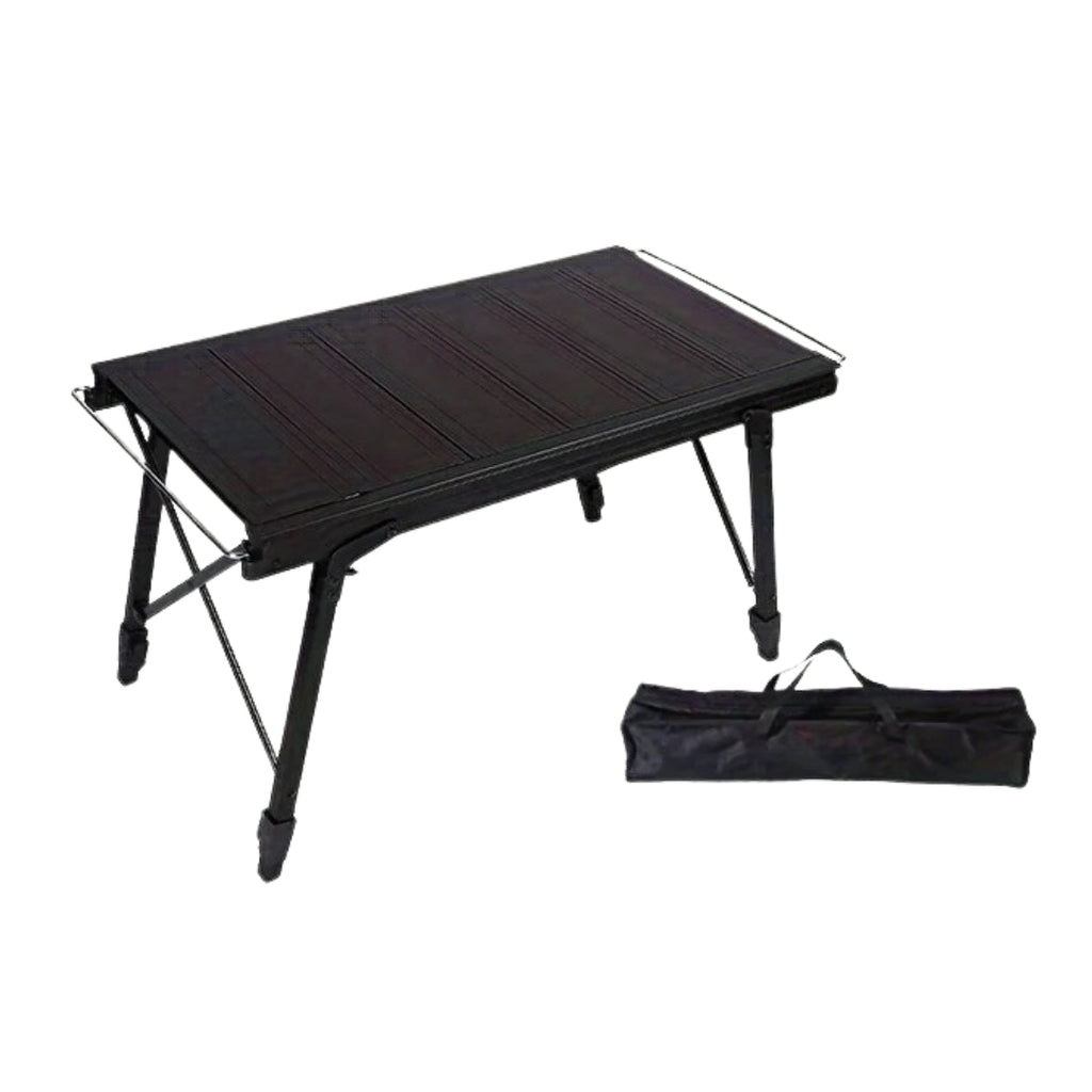 Folding IGT Camping Lift Table Portable Outdoor Cooking System 3 Table Multi Purpose Camping Desk Black 75 × 42.5 × 65cm