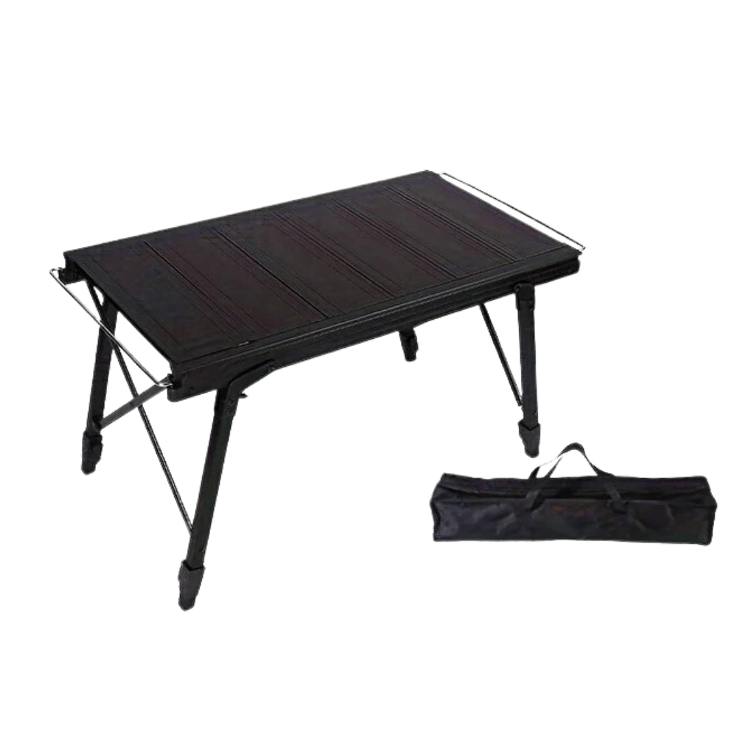 Folding IGT Camping Lift Table Portable Outdoor Cooking System 3 Table Multi Purpose Camping Desk Black 75 × 42.5 × 65cm