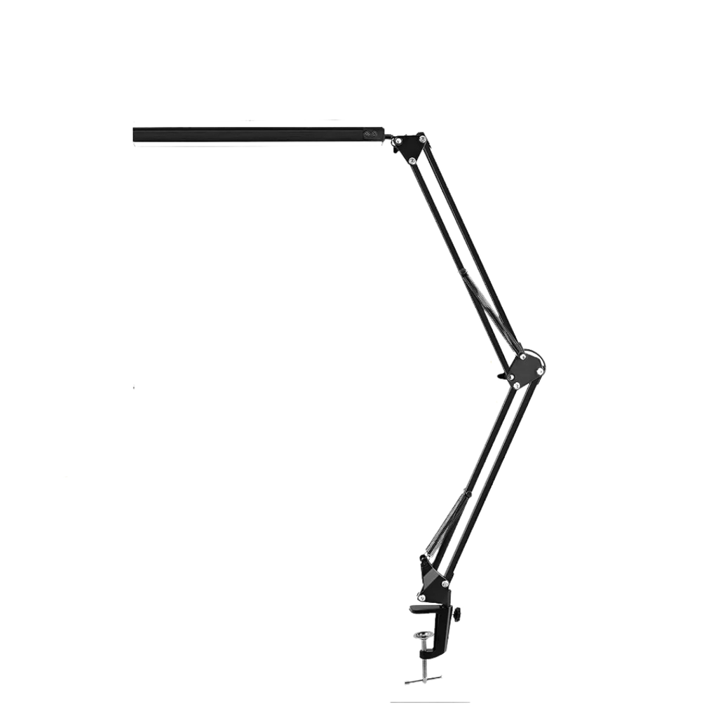 LED Desk Lamp Short Arm Foldable Clamp Light Adjustable Eye Caring Lamp 3 Color Modes Dimmable Reading Study Office Black 25×25×21.5cm