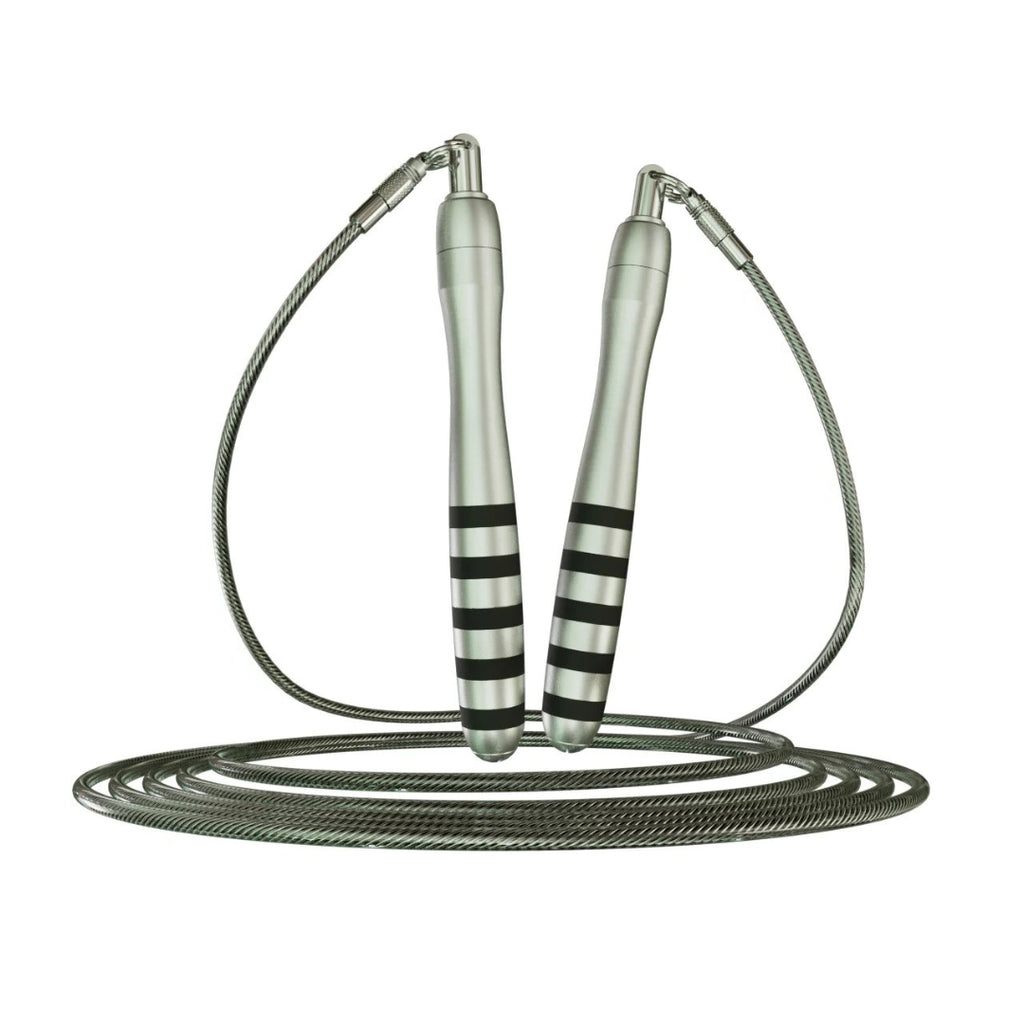 T45 CrossFit Speed Jump Rope Steel Wire Fast Skipping Rope Home Gym Fitness Workout Equipment Weight Loss Grey