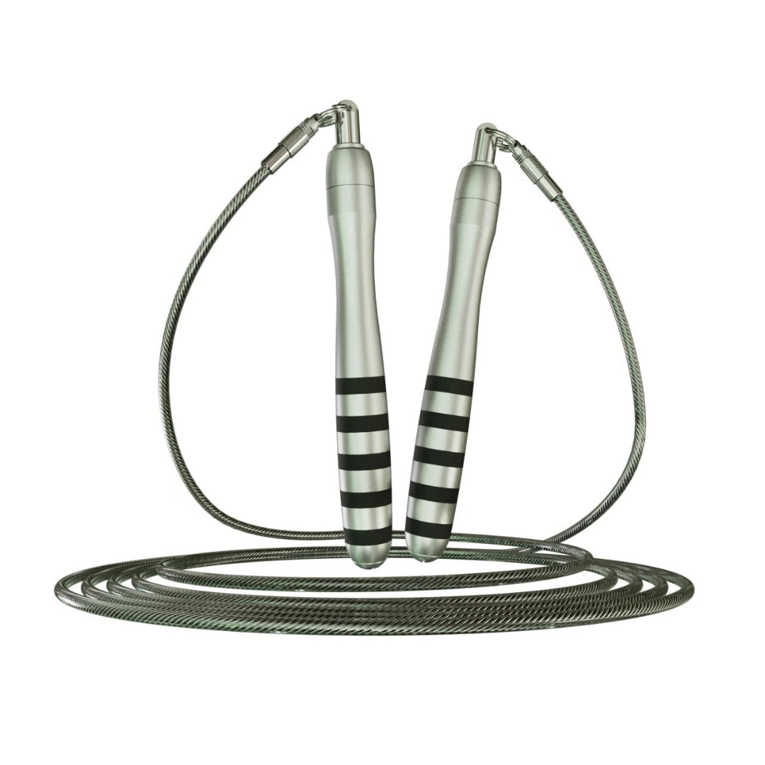 T45 CrossFit Speed Jump Rope Steel Wire Fast Skipping Rope Home Gym Fitness Workout Equipment Weight Loss Grey