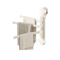 3 Tier Rotatable Suction Cup Towel Rack Aluminium Towel Holder Wall Mounted Kitchen Bathroom Hanger White Storage