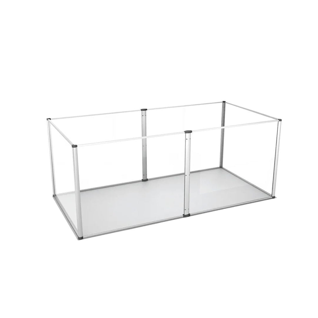 Acrylic Dog Playpen Clear Whelping Pen with Waterproof Floor Pad 124x63x40cm