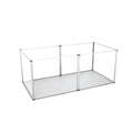 Acrylic Dog Playpen Clear Whelping Pen with Waterproof Floor Pad 124x63x40cm