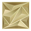 3D Wall Panels 10 Pack Waterproof Self Adhesive Wallpaper Stickers Gold 30cm for Kitchen Bathroom Living Room
