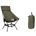 Folding Camping Chair High Back Outdoor Fishing Trekking BBQ Garden Beach Tourist Chair Indoor Use Army Green 49 × 60 × 100cm