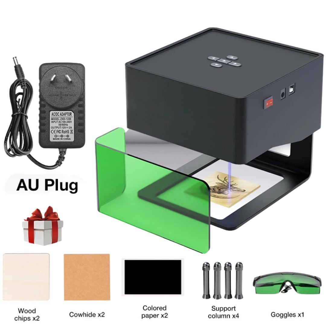 Laser Engraver Portable Bluetooth DIY Engraving Machine for Wood Leather Plastic AU Plug DJ6 Mini CNC