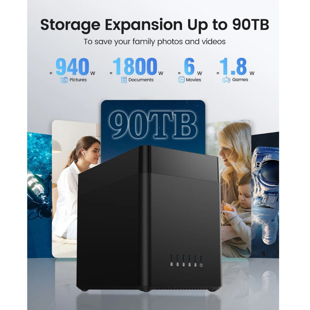 5 Bay HDD Enclosure Type-C SATA3 Hard Drive Case for 8.89cm Drives 12V 6.5A Storage Dock AU Plug DS500