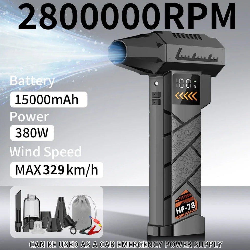 HFX04 2800000RPM Jet Blower Super Powerful Cordless Electric Air Duster Compressed Air Vacuum Car Cleaning Tool