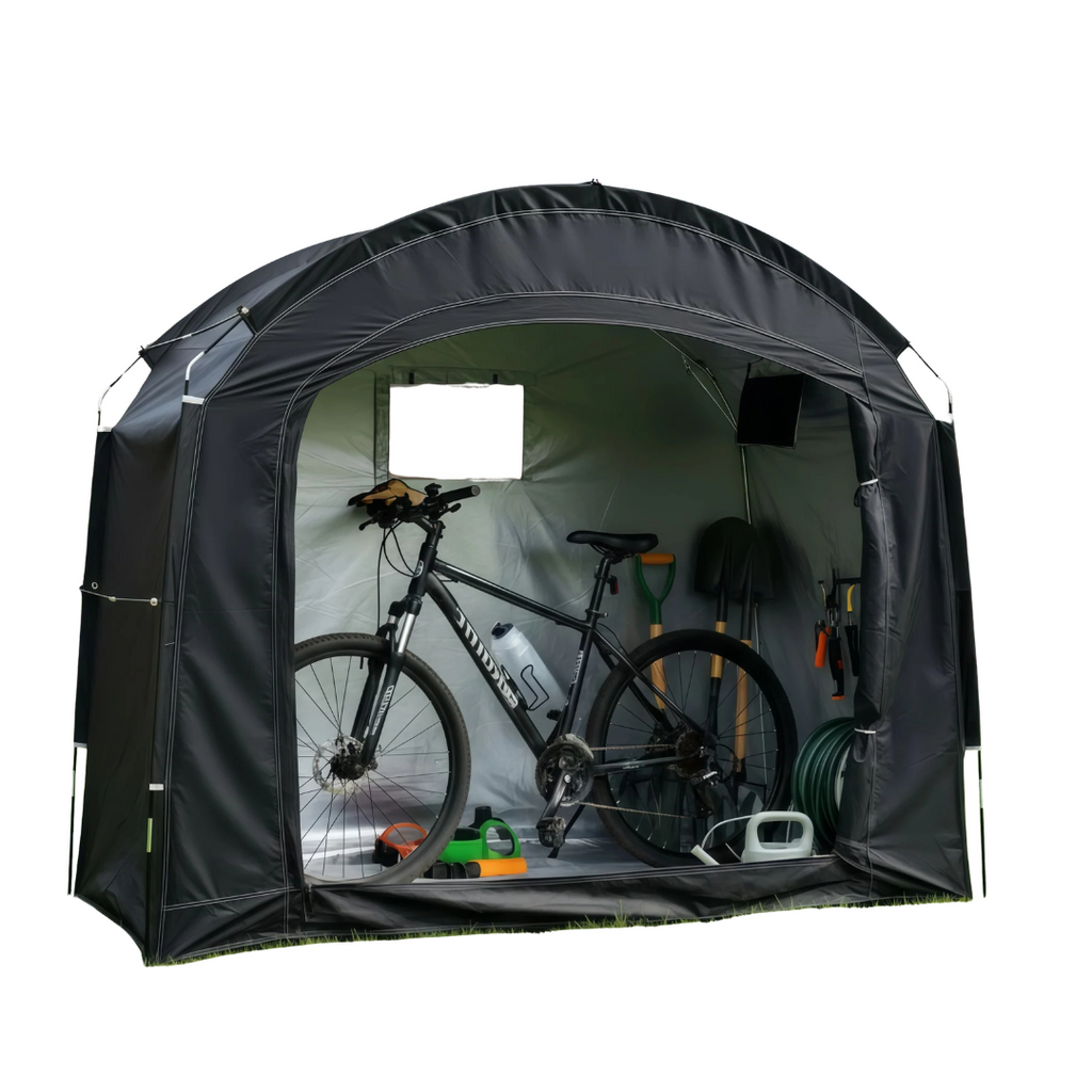 Outdoor Bike Shelter Tent 220x150x185 cm Portable Canopy with Thickened Oxford Cloth Black