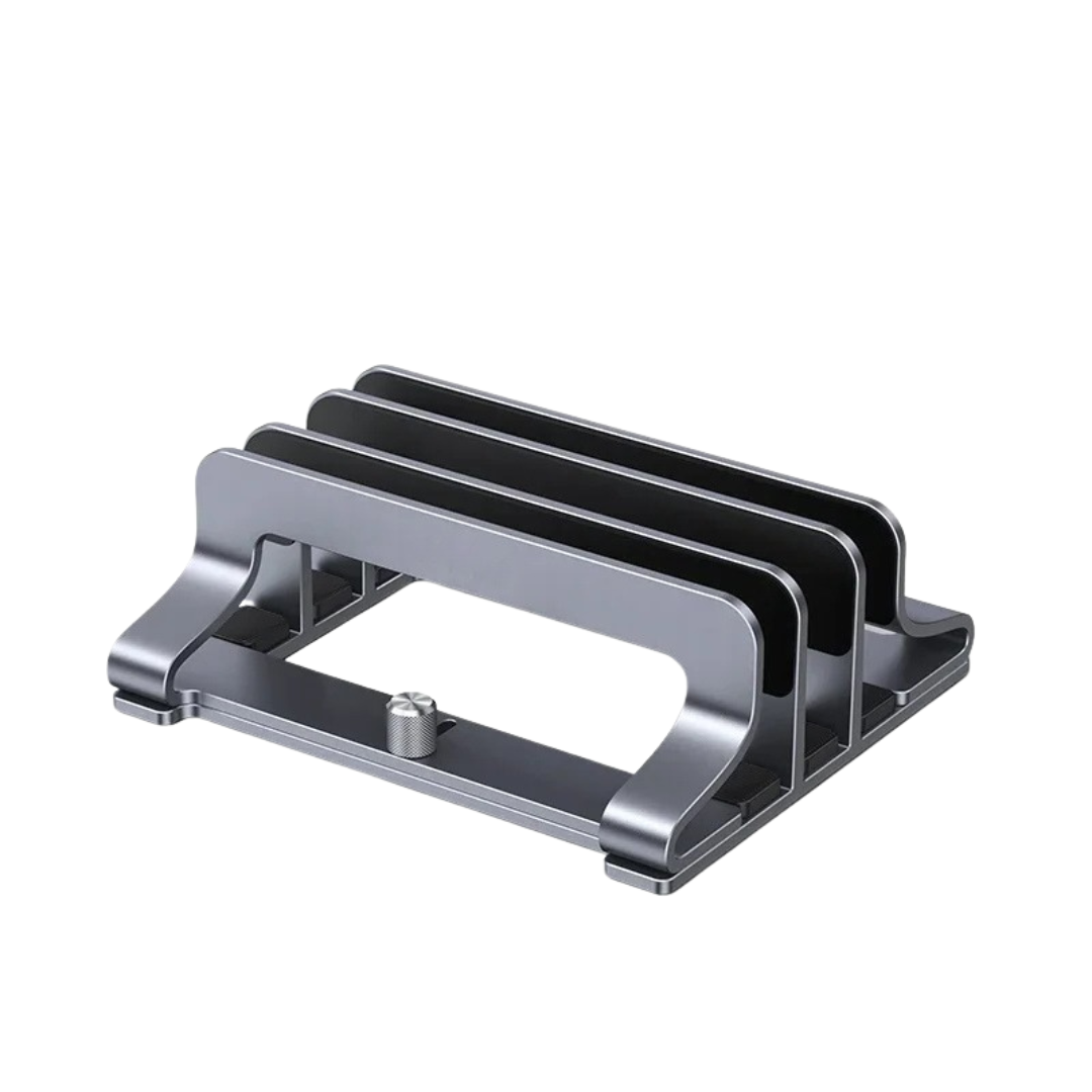 Vertical Laptop Stand Aluminum Holder for MacBook Pro Air Notebook Tablet Phone Support Triple Slots Portable Desktop Stand