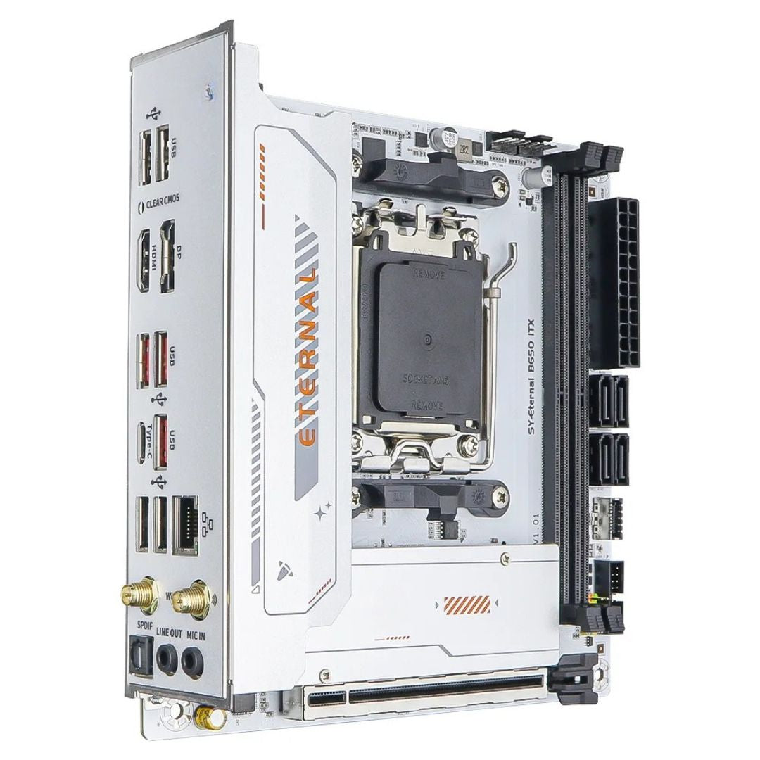Mini-ITX Motherboard, AM5, DDR5, M.2, WiFi 6 and ARGB, Compatible with Selected AMD Ryzen 7000–9000 Series Processors