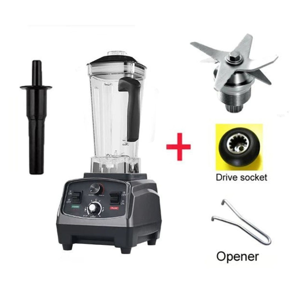 Heavy Duty Blender 2200W 3HP with 2L Jug Timer Control and 3 Extra Accessories for Smoothies Ice Blending