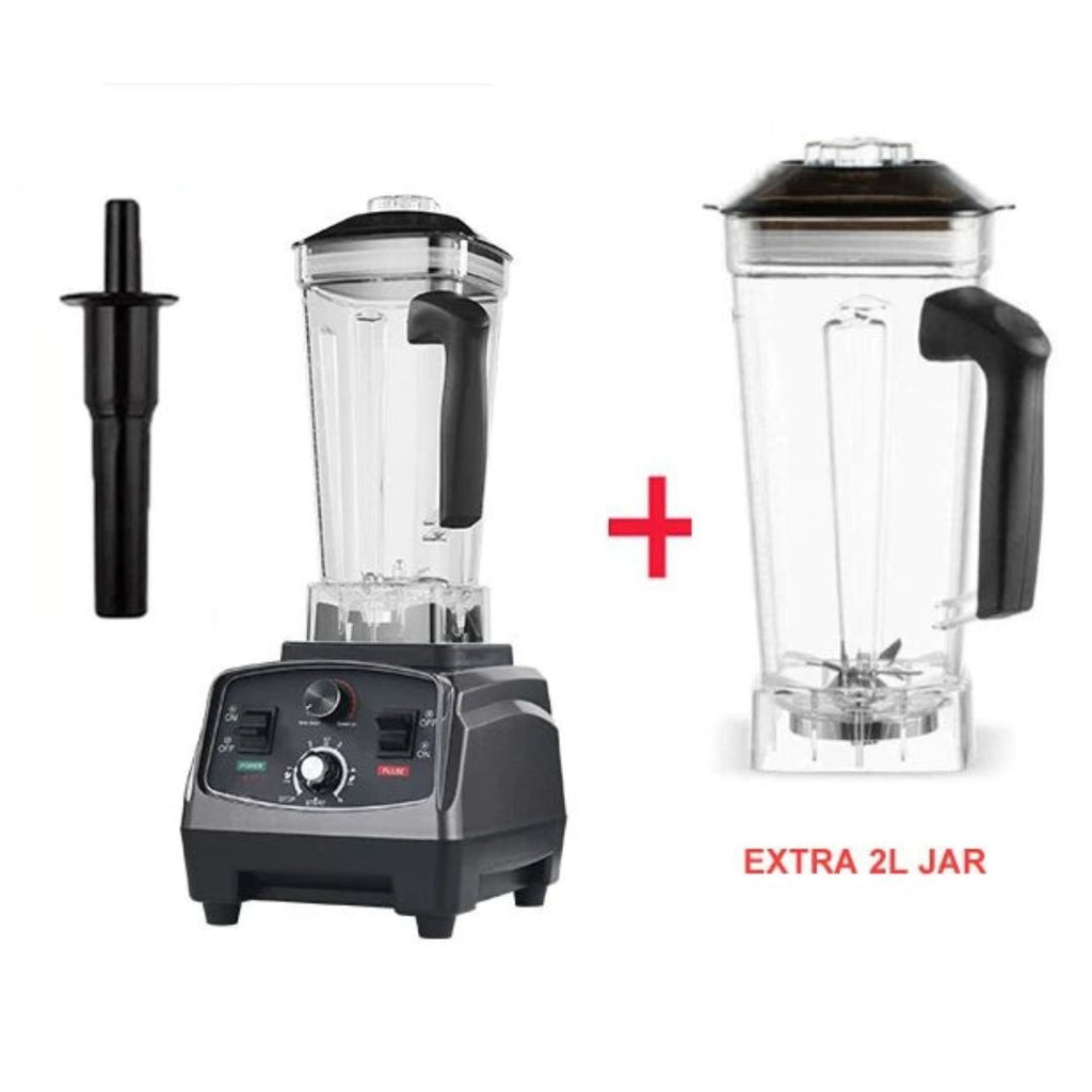 Heavy Duty Blender 2200W 3HP with Two 2L Jugs AU Plug Timer Control Ice Crusher Smoothie Food Processor