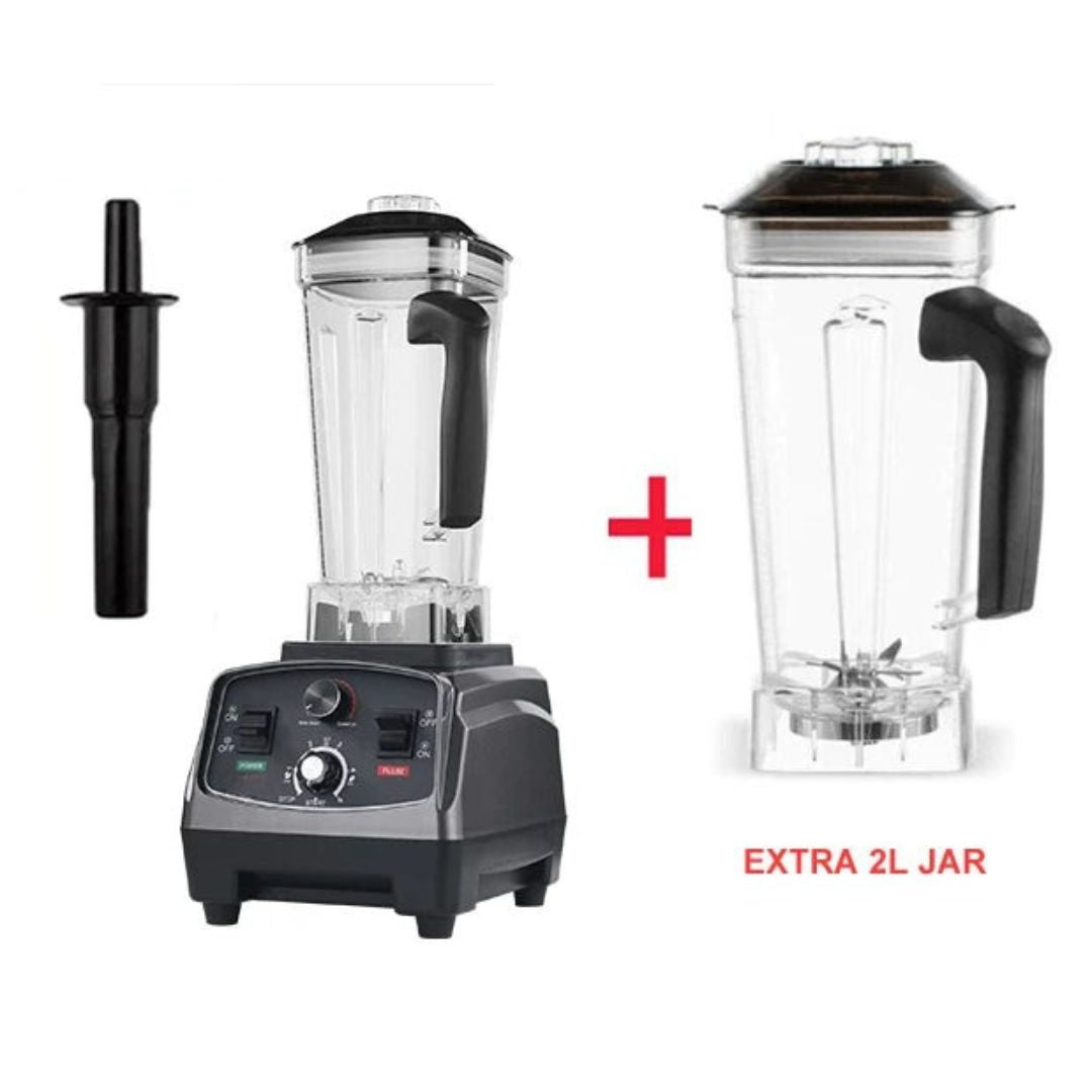 Heavy Duty Blender 2200W 3HP with Two 2L Jugs AU Plug Timer Control Ice Crusher Smoothie Food Processor