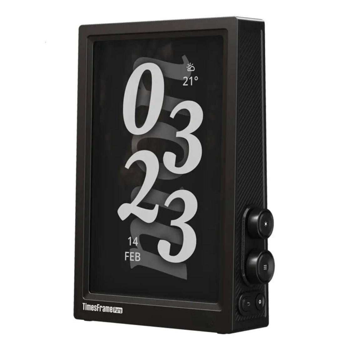 Digital Photo Frame 25.6cm Transparent WiFi Display 32GB with App Control for Home Office Desk Decor Black