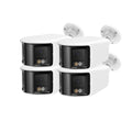6MP Dual Lens Security Camera 180° Panorama CCTV Camera with Colour Night Vision Human and Vehicle Detection IP67 ONVIF White
