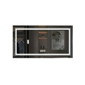 LED Bathroom Mirror Round Touch Screen Waterproof Anti Fog Vanity Mirror Wall Mounted for Wash Basin Shower Grooming 120x80cm