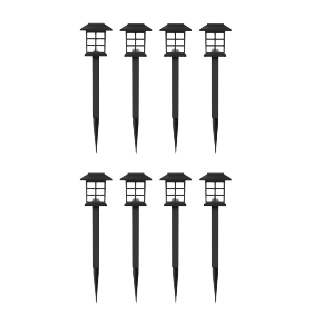 Solar Pathway Lights 8 Pack Waterproof LED Garden Lawn Lights for Walkway Driveway Patio Landscape White Light