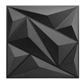 3D Wall Panels 10 Pack Waterproof Self Adhesive Wallpaper Stickers Black 30cm for Kitchen Bathroom Living Room