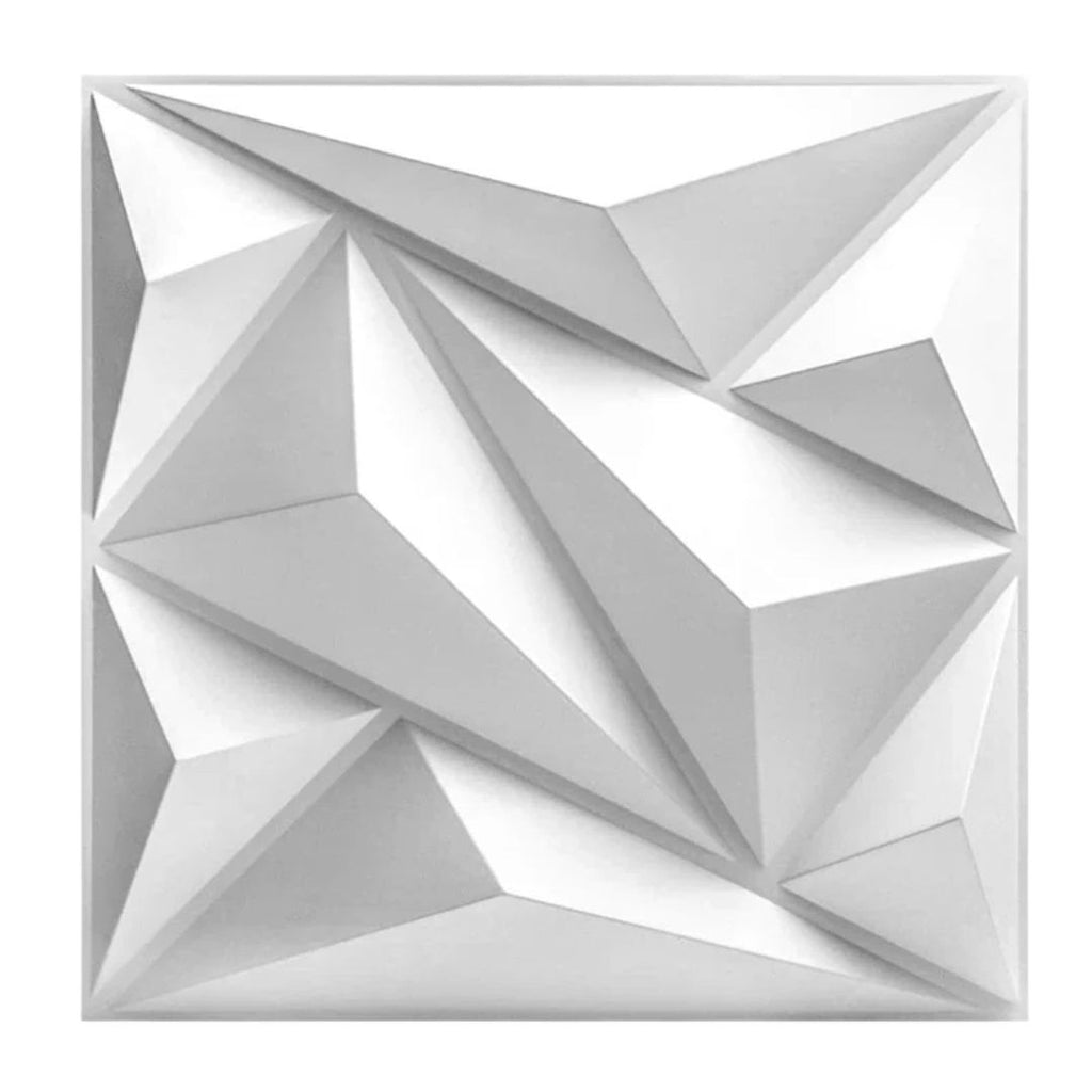3D Wall Panels 10 Pack Waterproof Self Adhesive Wallpaper Stickers White 30cm for Kitchen Bathroom Living Room