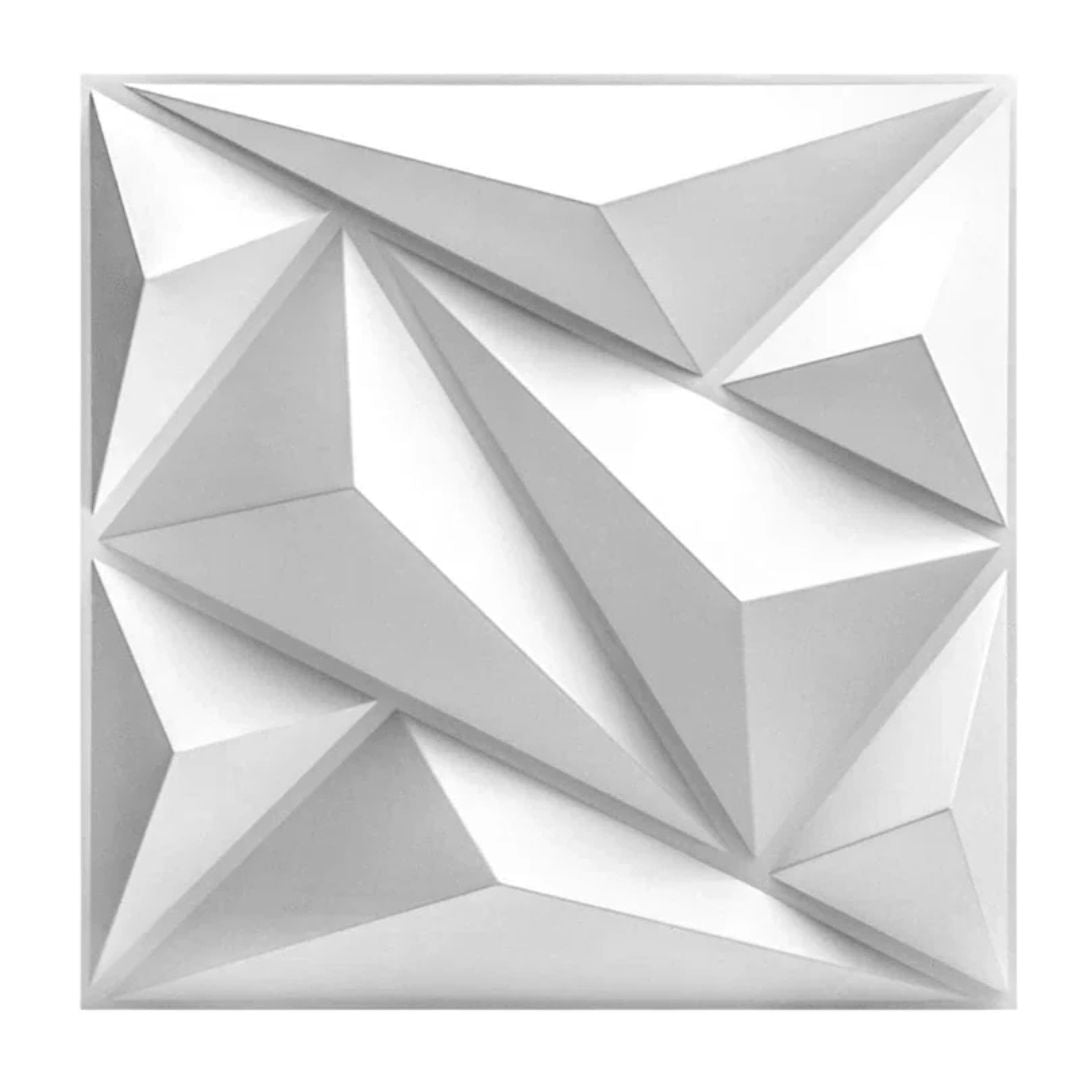 3D Wall Panels 10 Pack Waterproof Self Adhesive Wallpaper Stickers White 30cm for Kitchen Bathroom Living Room