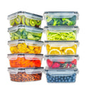 4PCS Food Storage Containers Set Airtight Plastic Pantry Containers with Easy Snap Lids Kitchen Organizer Set 19.8 × 12.8 × 6.8cm