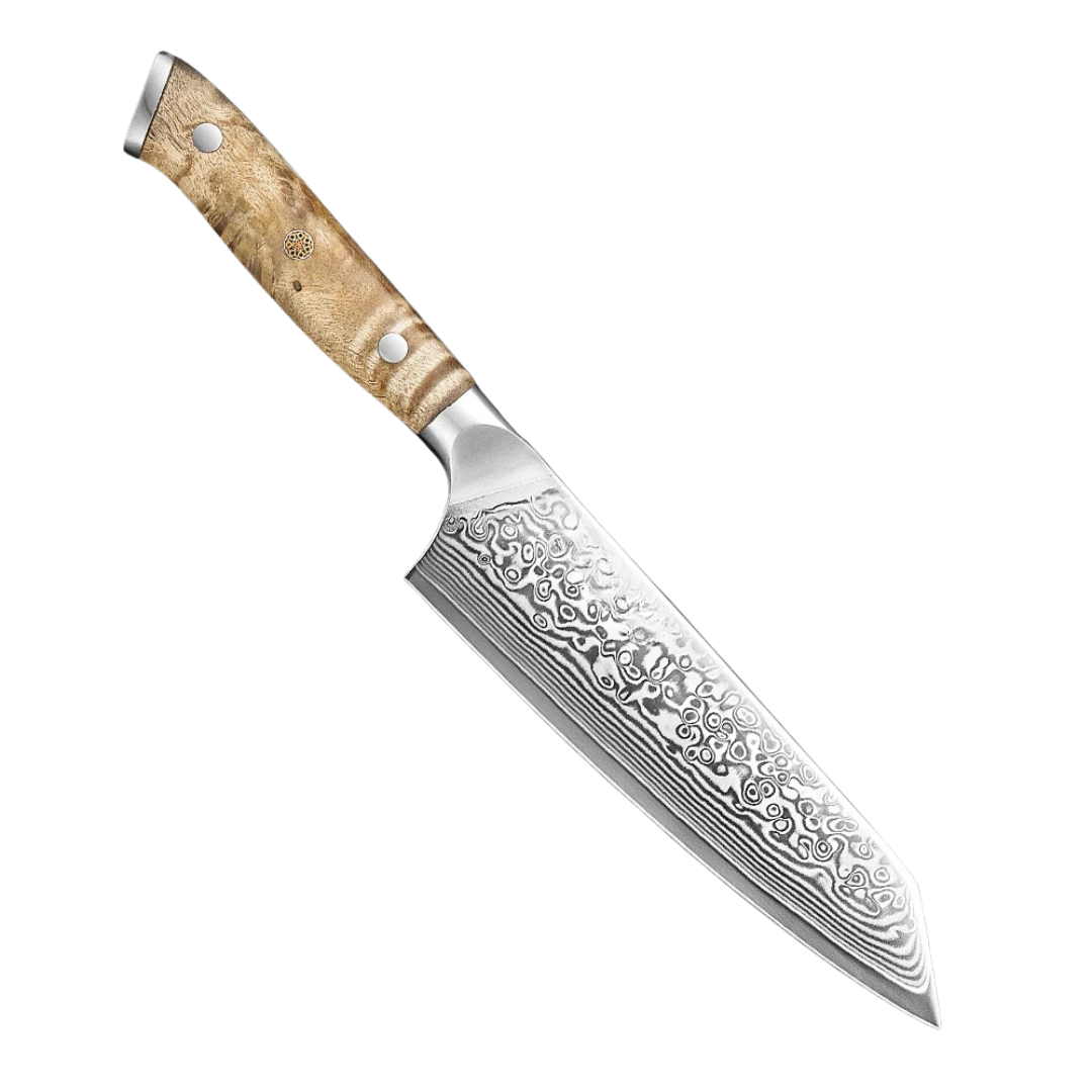15cm Chef Knife 67 Layer Super Steel Kitchen Knife 15° Edge Lightweight Handle Polished Finish Cooking Tool 26.1 × 4cm