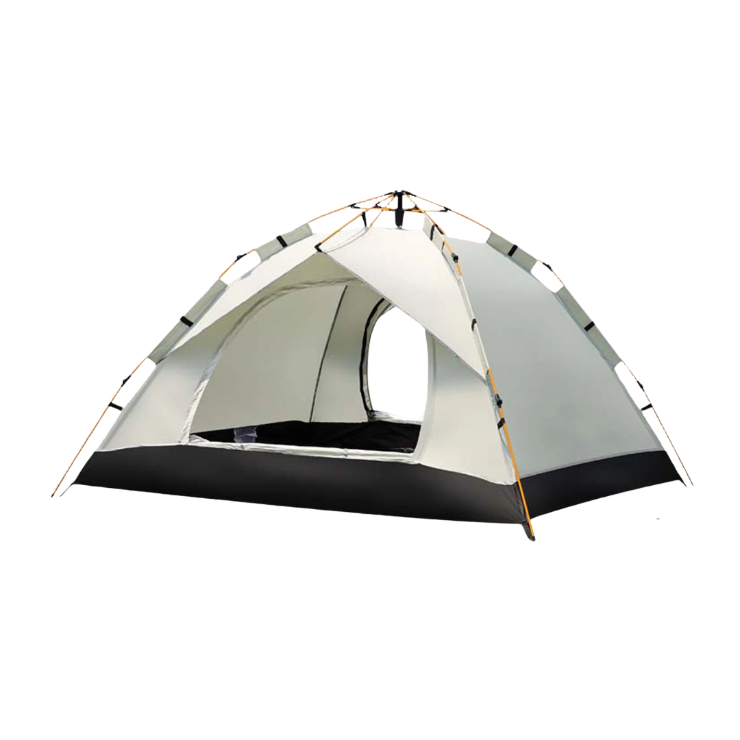 Pop Up Camping Tent 2-3 Person Instant Setup Portable Outdoor Tent with Mesh Window Lightweight Travel Shelter Silver 210x150x125cm