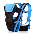 4 in 1 Ergonomic Sling Carrier Adjustable Backpack Carrier for Newborn Infant to Toddler Travel Blue 38cm