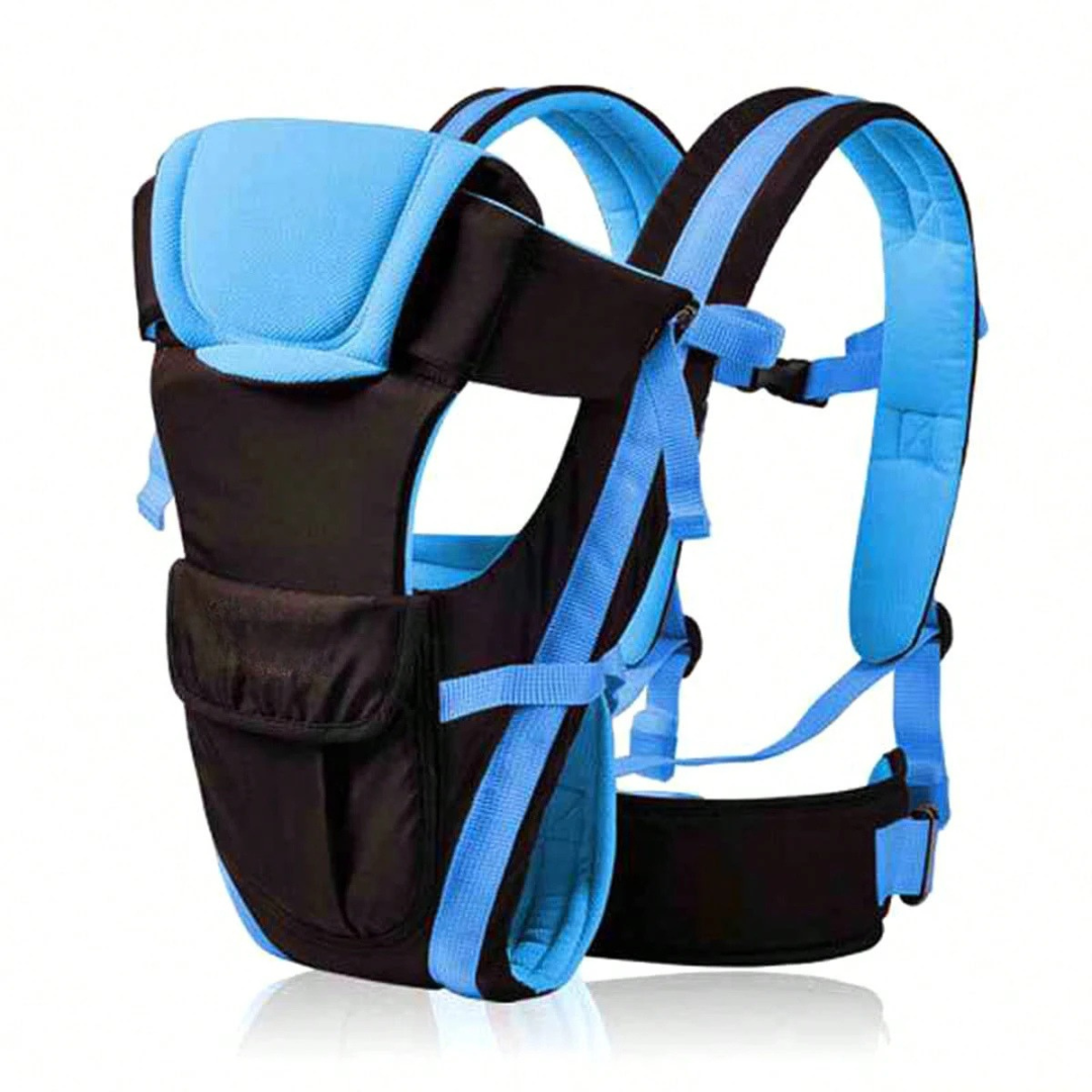 4 in 1 Ergonomic Sling Carrier Adjustable Backpack Carrier for Newborn Infant to Toddler Travel Blue 38cm