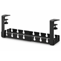 Retractable Under Desk Storage Rack No Drill Metal Cable Management Tray Wire Organizer Power Strip Holder Home Office 43-74×14×19cm