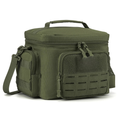 Tactical Thermal Cooler Bag Heavy Duty Insulated Lunch Box Leakproof Durable Meal Bag for Men Work Camping Picnic Green 30×20×22cm