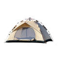 Pop Up Camping Tent 2-3 Person Instant Setup Portable Outdoor Tent with Mesh Window Lightweight Travel Shelter Khaki 210x150x125cm