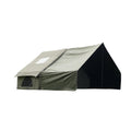 8 Person Inflatable Glamping Tent with Mesh Windows Hand Pump Large Canopy Living Room Camping Shelter Green