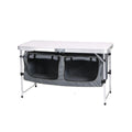 Folding Camping Table Portable Aluminium Picnic Table Foldable Outdoor BBQ Desk Silver 120x60x70cm