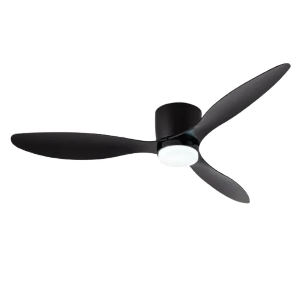 Ceiling Fan with Light 6 Speed Reversible DC Motor 3CCT Remote Control Easy Install Black 105 × 105 × 22cm