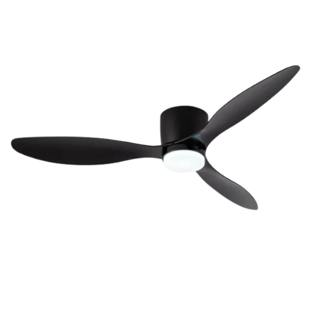Ceiling Fan with Light 6 Speed Reversible DC Motor 3CCT Remote Control Easy Install Black 105 × 105 × 22cm