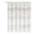 White Flower Shower Curtain Waterproof Bathroom Bath Curtain with Plastic Hooks Bathtub Decor Accessory 180 × 180cm